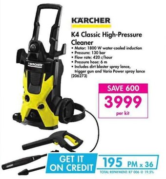 Makro K'a'rcher K4 Classic High-Pressure Cleaner offer