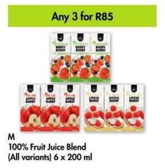 Makro M 100% Fruit Juice Blend (all variants) 3 x 6 x 200ml offer