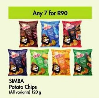 Makro Simba Potato Chips (all variants) 7 x 120g offer