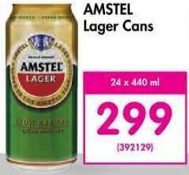 AMSTEL Lager cans 24 x 440ml