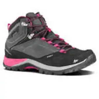Decathlon Women's waterproof mountain hiking boots - granite/pink offer