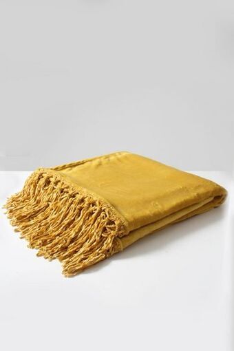 Sheet Street Tassle flannel blanket l200xw180cm offer