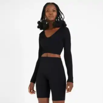 Women's black co-ord cycle cable shorts