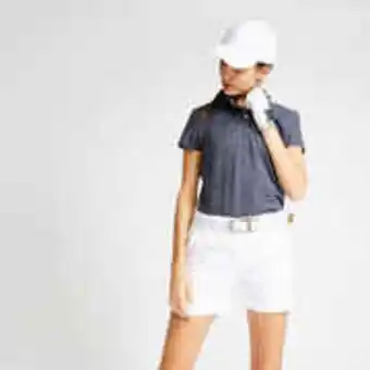Decathlon Women's golf short-sleeved polo shirt mw100 grey offer
