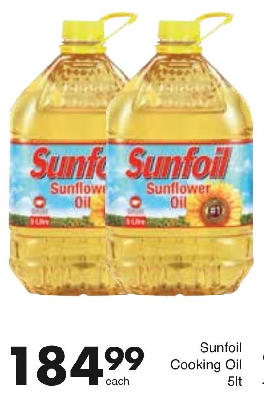 Sunfoil Cooking Oil 5lt offer at Save