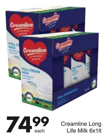 Save Creamline Full Cream Milk 6 x 1lt offer