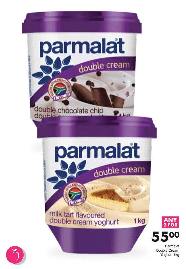 Parmalat Double Cream Yoghurt 2x1kg offer at Save