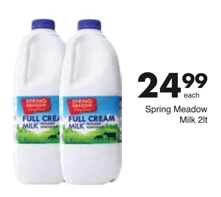 Spring Meadow Full Cream Milk 2lt offer at Save