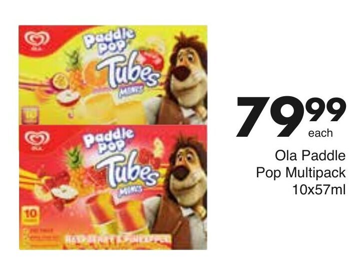 Ola Paddle Pop Multipack 10 x 75ml offer at Save