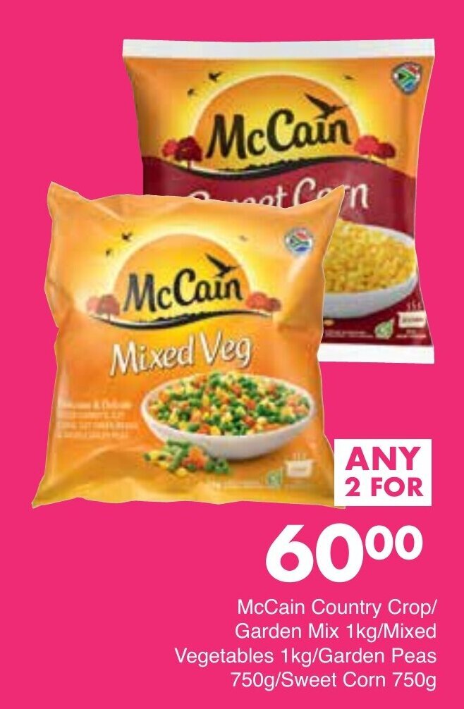 McCain Country Crop / Garden Mix 1kg / Mixed Vegetables 1kg / Garden
