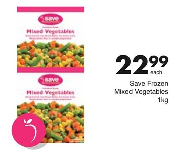 Save Save Frozen Mixed Vegetables 1kg offer