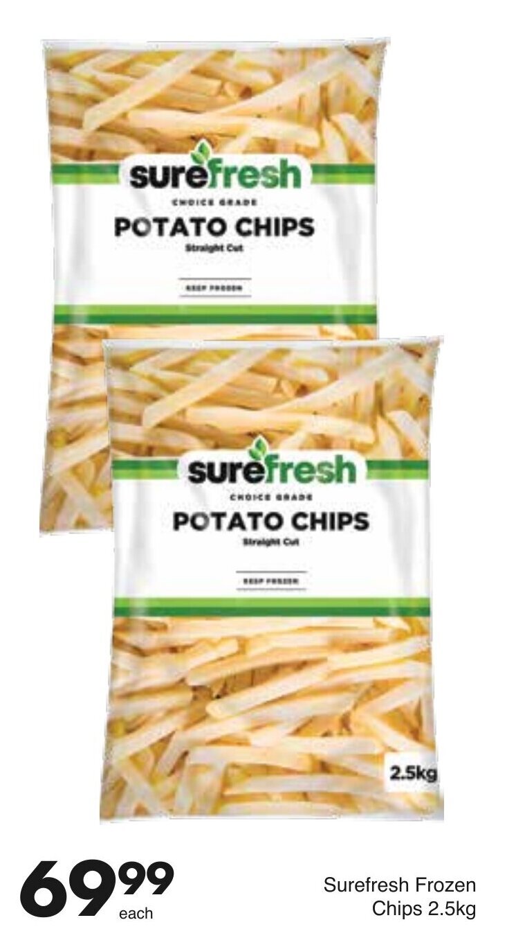 Surefresh Frozen Potato Chips 2.5kg offer at Save