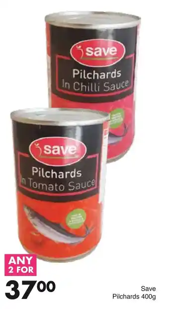 Save Save Pilchards in Tomato Sauce 2 x 400g offer