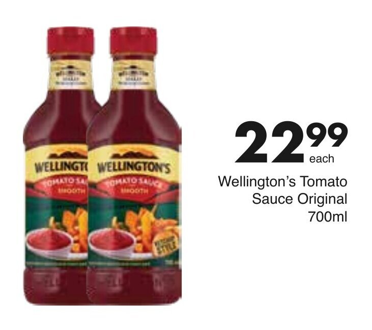 Wellington's Tomato Sauce Smooth 700ml offer at Save