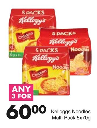 Save Kellogg's Noodles Multi Pack 3 x 5 x 70g offer