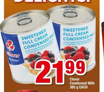 OK Foods Clover Condensed Milk 385g each offer