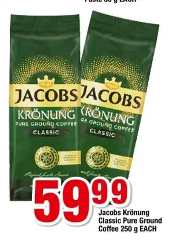 OK Foods Jacobs Kronung Classic Pure Ground Coffee 250g each offer