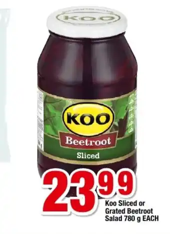 OK Foods Koo Sliced or Grated Beetroot Salad 780g each offer