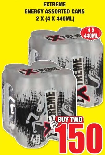 Extreme Energy Assorted Cans 2 x 4 x 440ml