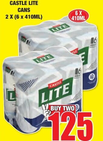 Castle Lite Cans 2 x 6 x 410ml
