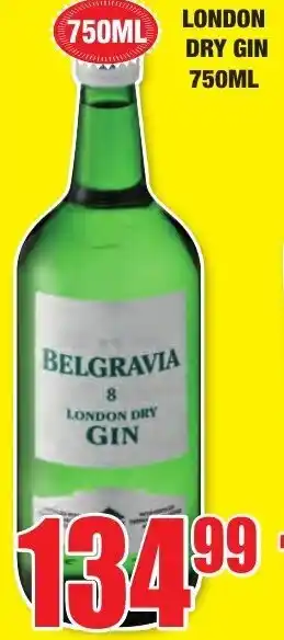 Boxer Liquors London Dry Gin 750ml offer