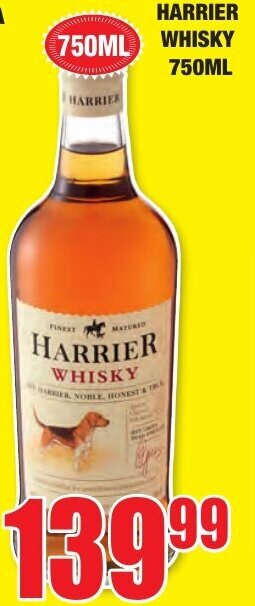 Boxer Liquors Harrier Whisky 750ml offer