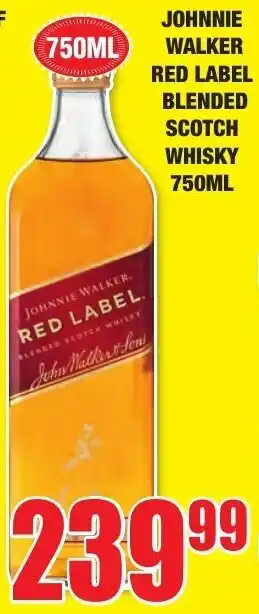 Johnnie Walker Red Label Scotch Whisky 750ml
