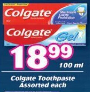 Cambridge Food Colgate Toothpaste Assorted 100ml offer