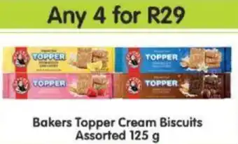 Cambridge Food Bakers Topper Cream Biscuits Assorted 125g offer
