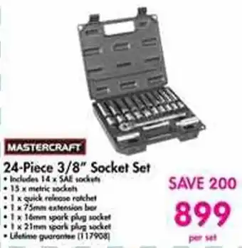 Makro Mastercraft 24-Piece 3/8" Socket Set offer