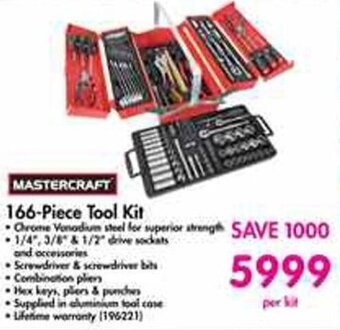 Makro Mastercraft 166-Piece Tool Kit offer