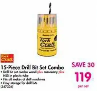 Makro 15-Piece Drill Bit Set Combo offer