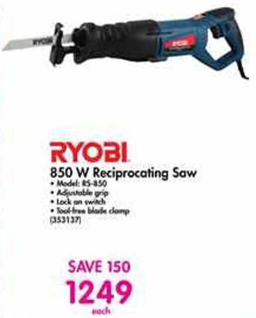 Ryobi Reciprocating Saw offer at Makro