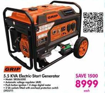 Grip 5,5KVA Electric-Start Generator