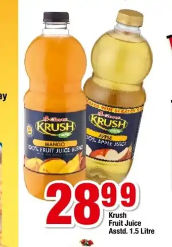 OK Foods Krush Fruit Juice Asstd 1.5 Litre offer