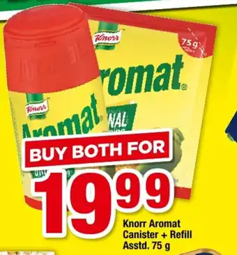 OK Foods Knorr Aromat Canister + Refill Asstd 75g offer