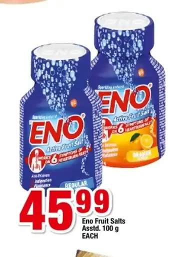 OK Foods Eno Fruit Salts Asstd 100g each offer