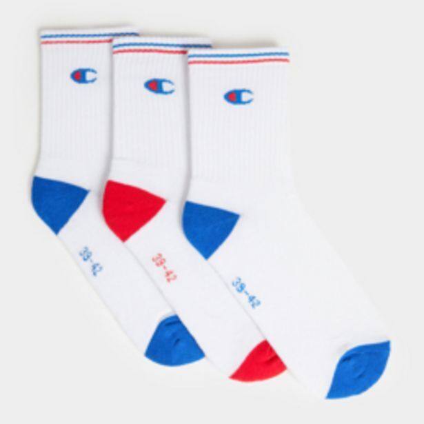 Champion 3pack muticolour socks offer at Sportscene