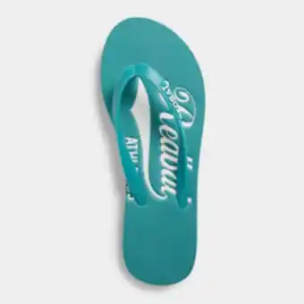 Sportscene Redbat athletics women's teal flip flop offer
