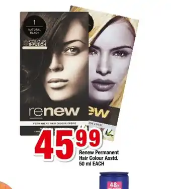 OK Foods Renew Permanent Hair Colour Asstd 50ml each offer