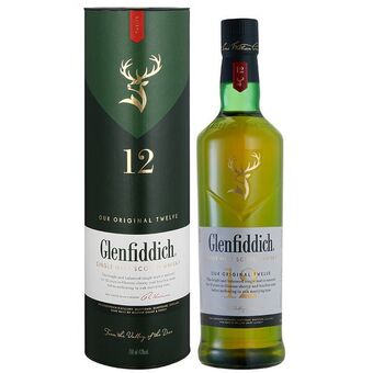 Glenfiddich 12 year old single malt scotch whisky (1x750ml)