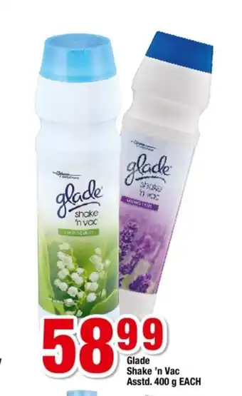 OK Foods Glade Shake 'n Vac Asstd 400g each offer