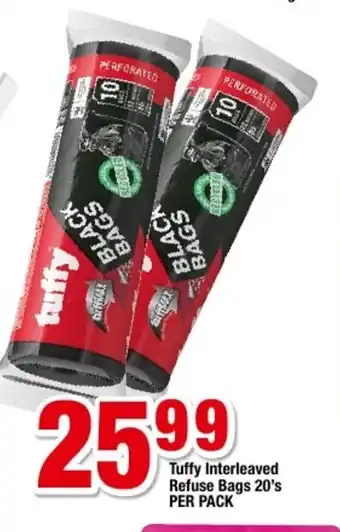 OK Foods Tuffy Interleaved Refuse Bags 20's per pack offer