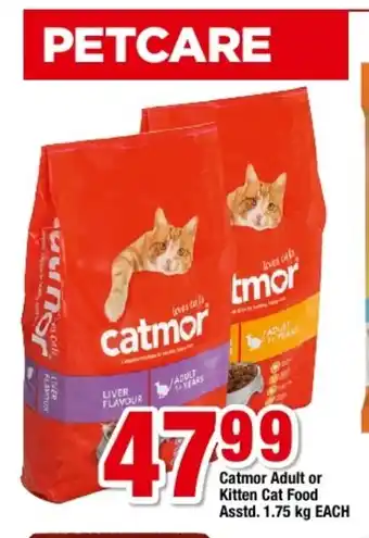 OK Foods Catmor Adult or Kitten Cat Food Asstd 1.75kg each offer