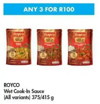 Makro ROYCO Wet Cook-In Sauce all variants 3 x 375/415g offer
