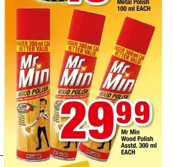 OK Foods Mr Min Wood Polish Asstd 300ml each offer