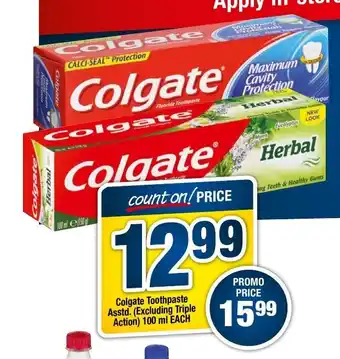 OK Foods Colgate Toothpaste Asstd (excluding triple action) 100ml each offer