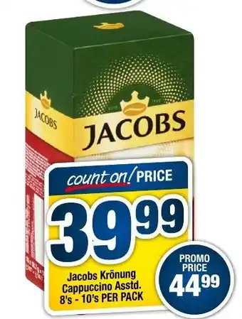 OK Foods Jacobs Kronung Cappuccino Asstd 8's -10's per pack offer