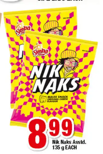 OK MiniMark Nik Naks Asstd 135g each offer