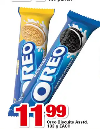 OK MiniMark Oreo Biscuits Asstd 133g each offer